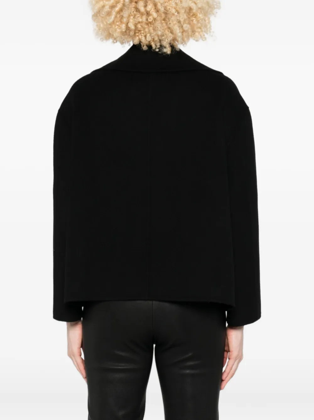Arma Double-breasted Coat In Black