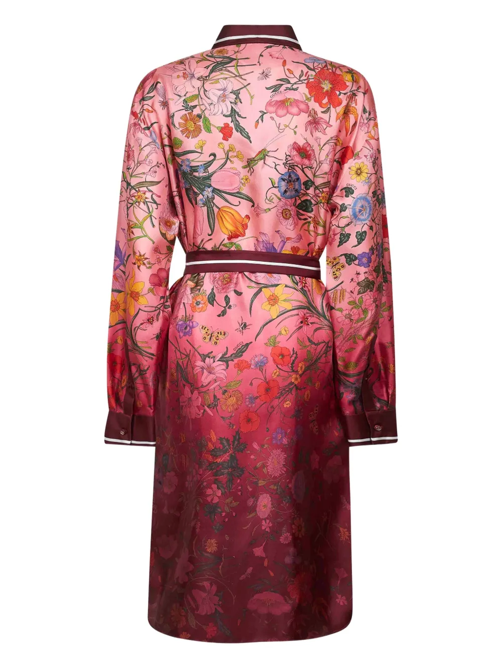 Gucci Blousejurk met bloemenprint - Rood