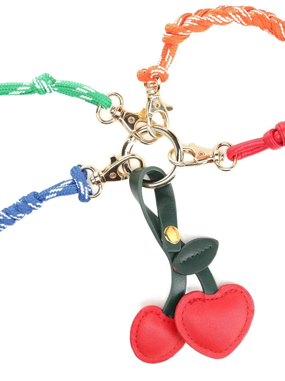 Hidesins Cherry Heart Keyring In Multi