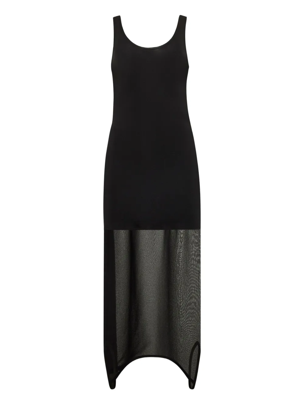 FENDI trompe-l'oeil effect midi dress - ブラック FENDI trompe-l'oeil effect midi dress - ブラック