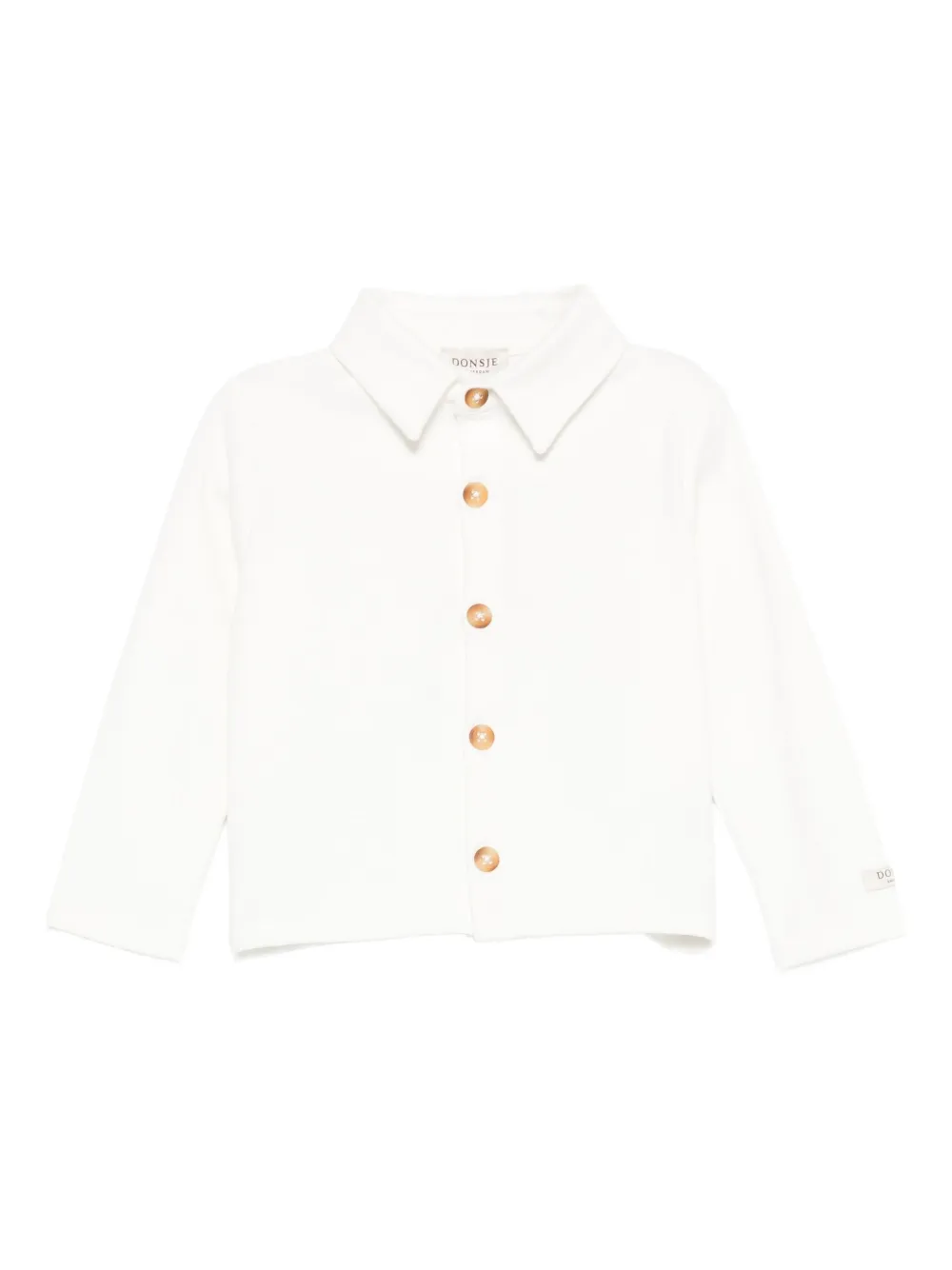 Donsje Button-fastening Collared Top In White