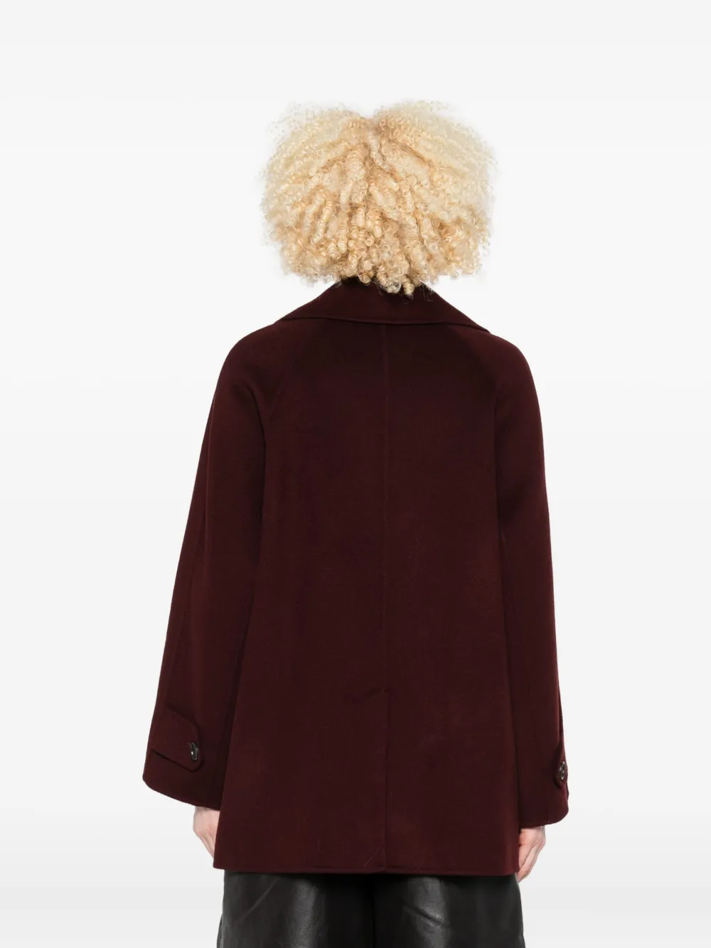 Arma Double-breasted Wool Coat In Brown
