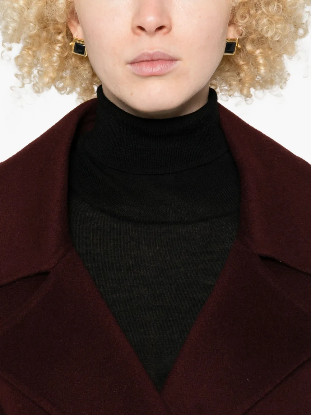 Arma Double-breasted Wool Coat In Brown