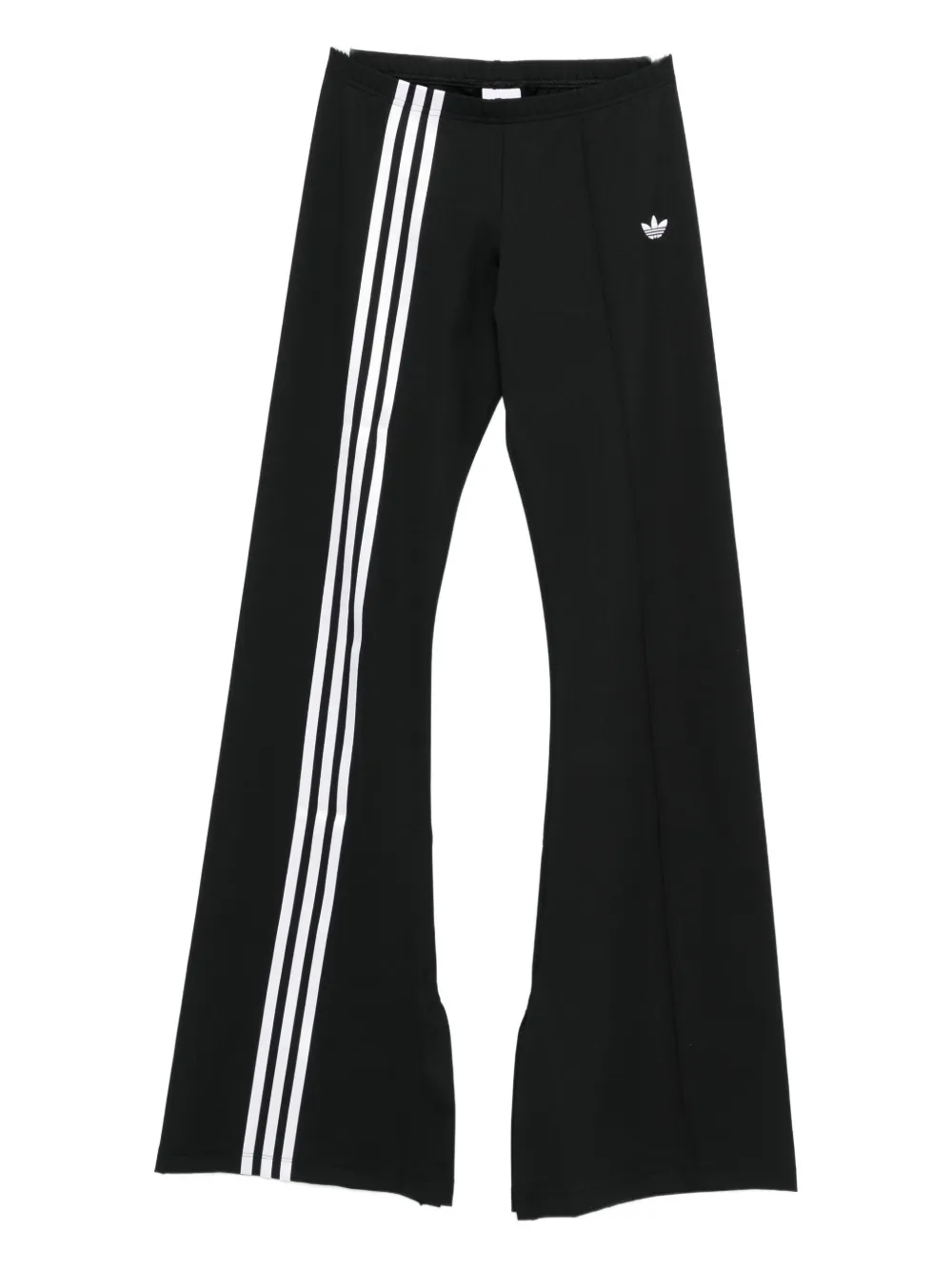 Adidas Originals Flared Pants With Side-stripes In Black