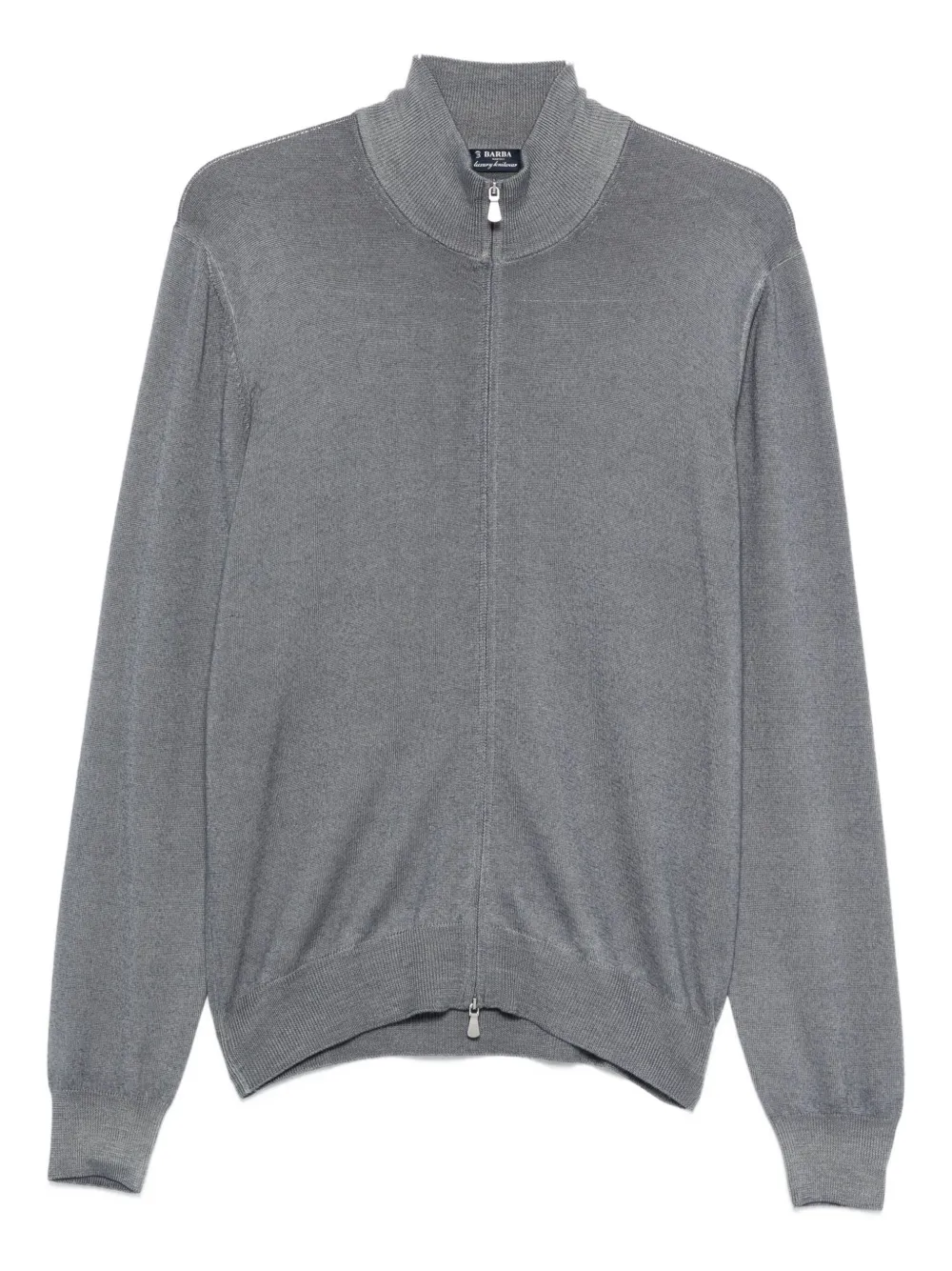Barba zip-fastening sweater - グレー Barba zip-fastening sweater - グレー