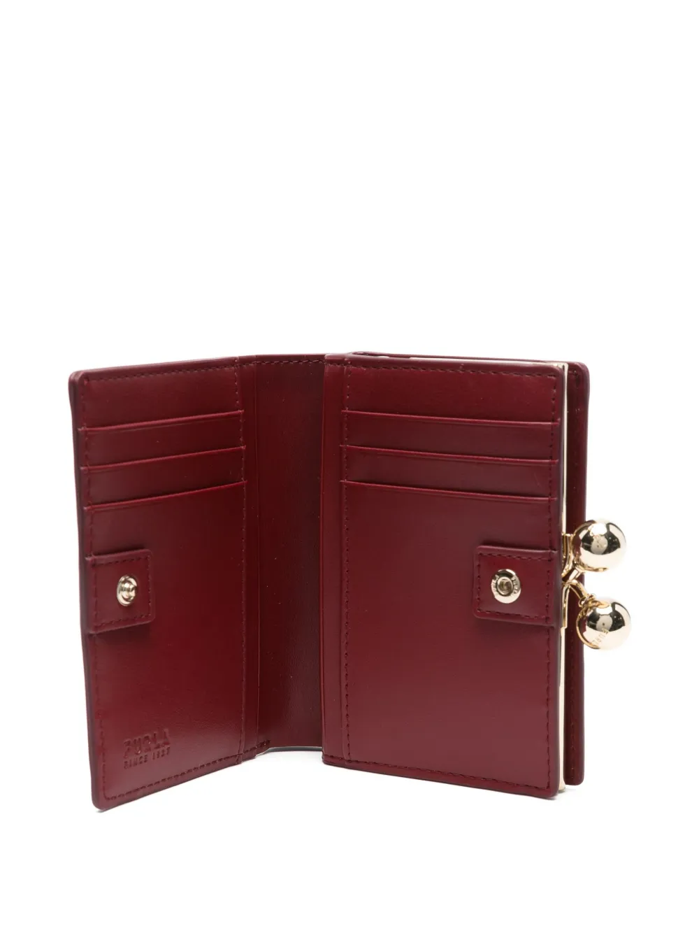 Furla Leather Wallet In Red