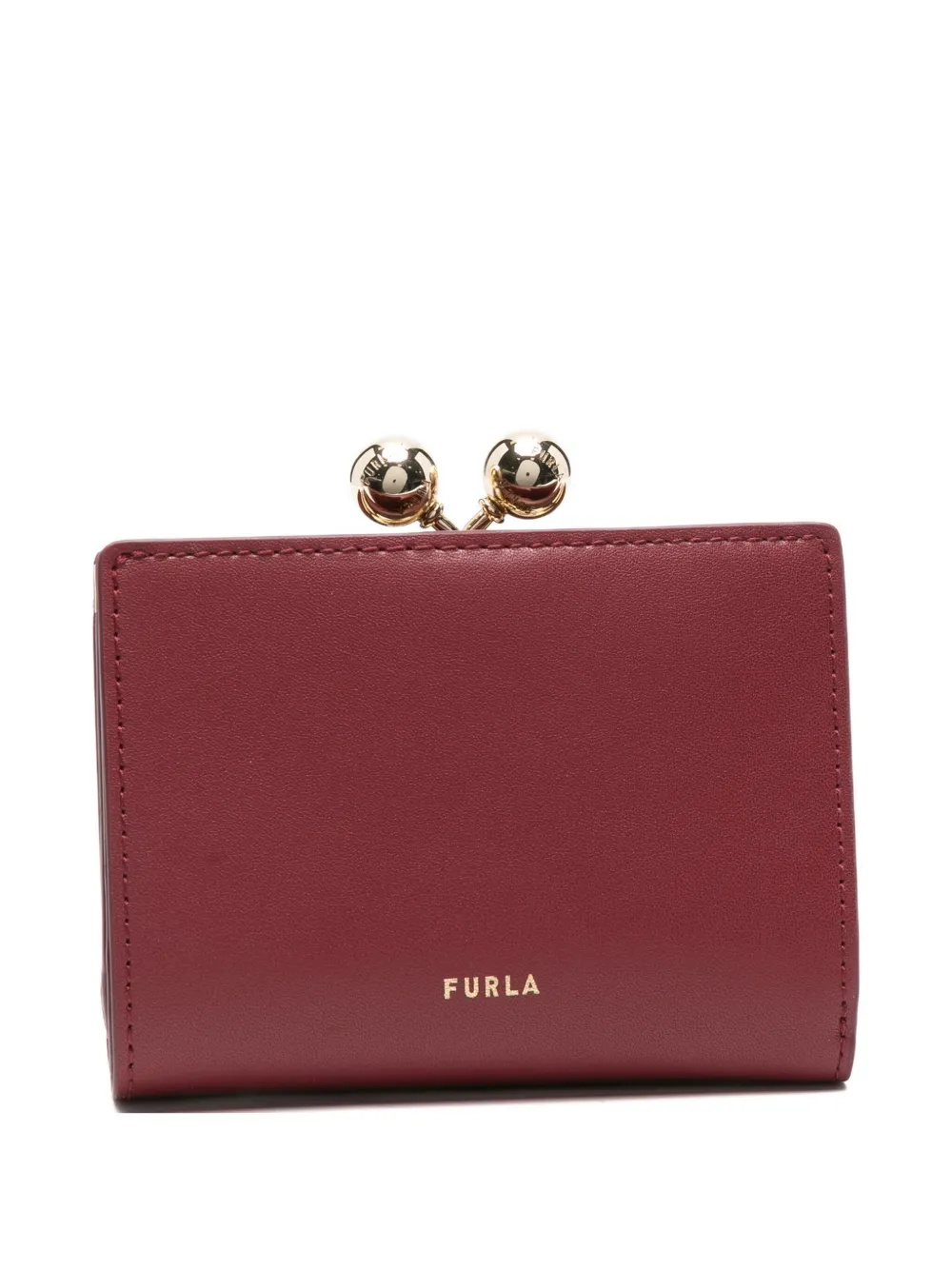 Furla Leather Wallet In Red