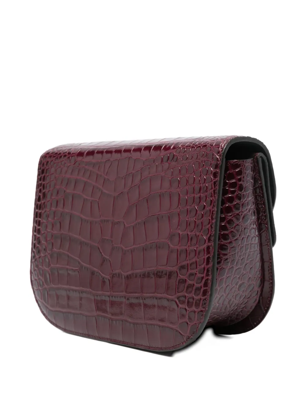 Furla Sfera Crocodile-effect Shoulder Bag In Red