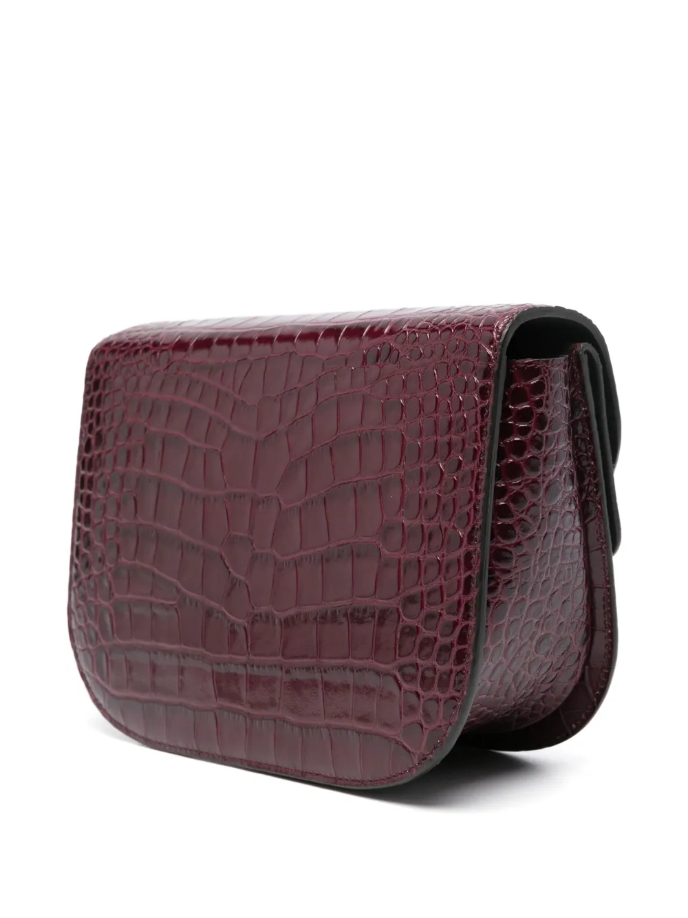 Furla Sfera schoudertas met krokodillen-reliëf Rood