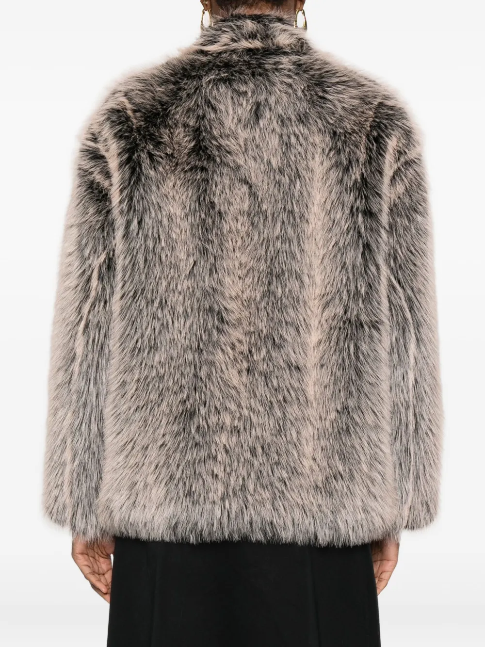 Patrizia Pepe Faux-fur Jacket In Brown