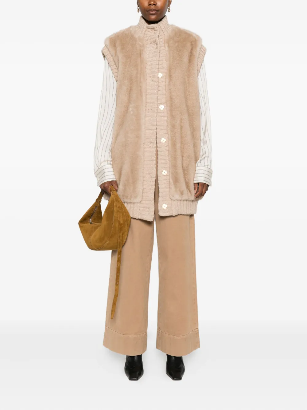 PINKO faux-fur knitted gilet | Faux Fur & Shearling Jackets | Image 2
