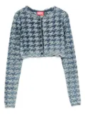 Diesel houndstooth-pattern cardigan - Blue