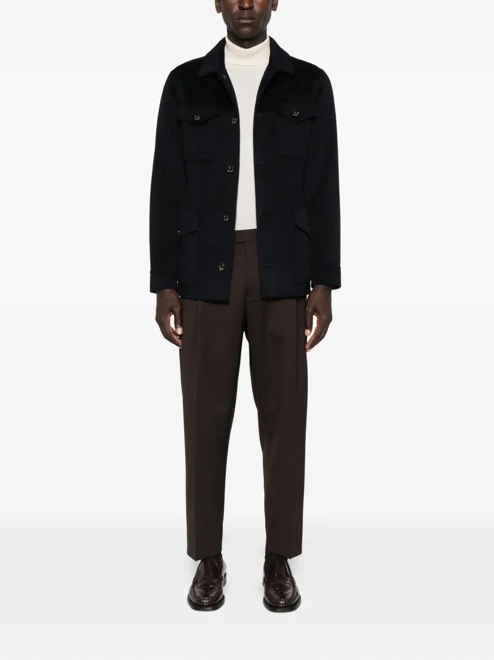 Montecore flap-pocket cashmere coat | Single Breasted Coats | Image 2