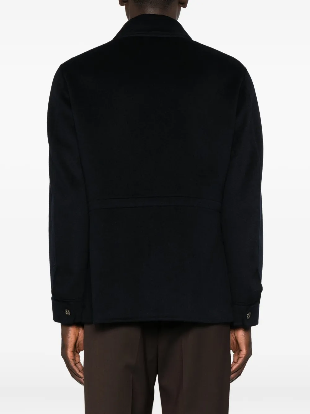 Montecore Flap-pocket Cashmere Coat In Black