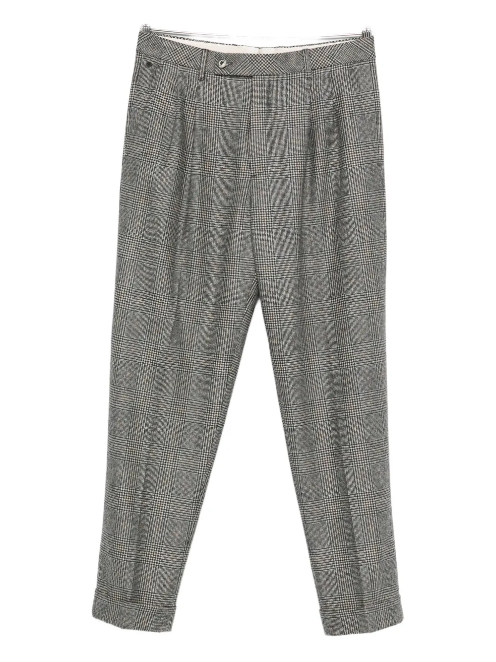 Gta pleated check trousers - グレー Gta pleated check trousers - グレー