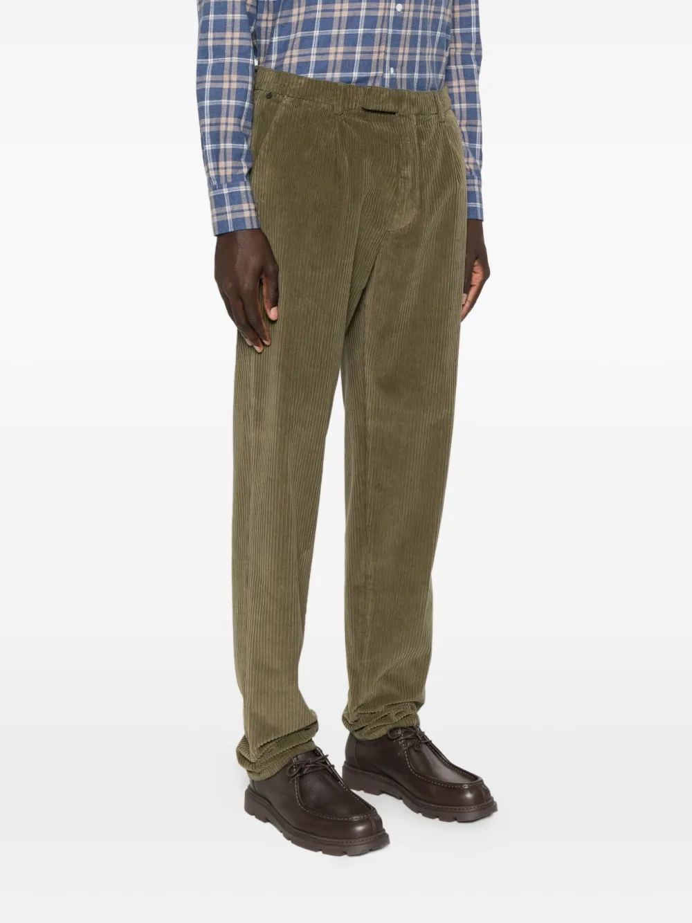 Gta Pleated Corduroy Trousers In Green