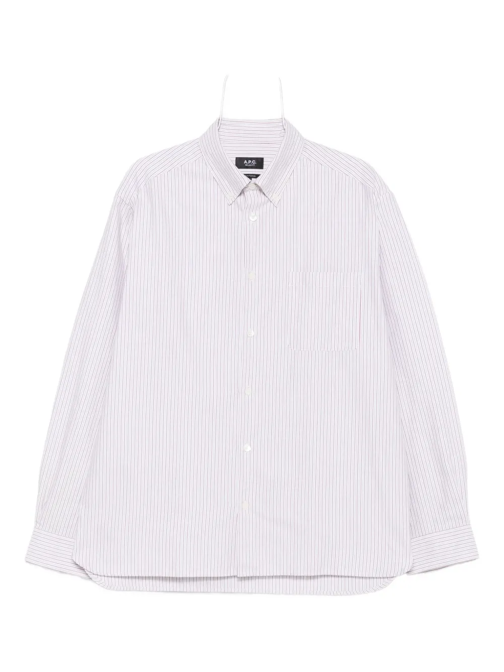 Apc Striped Button-down Shirt In White