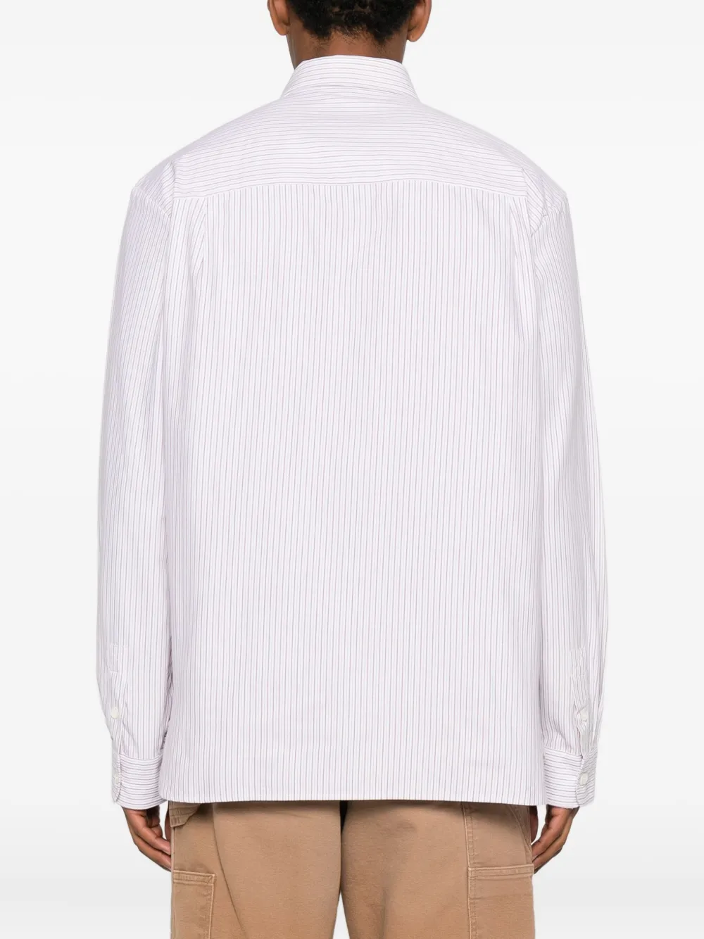 Apc Striped Button-down Shirt In White