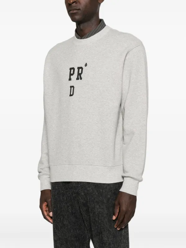 Prada logo-embroidered Sweatshirt | Grey | FARFETCH UK