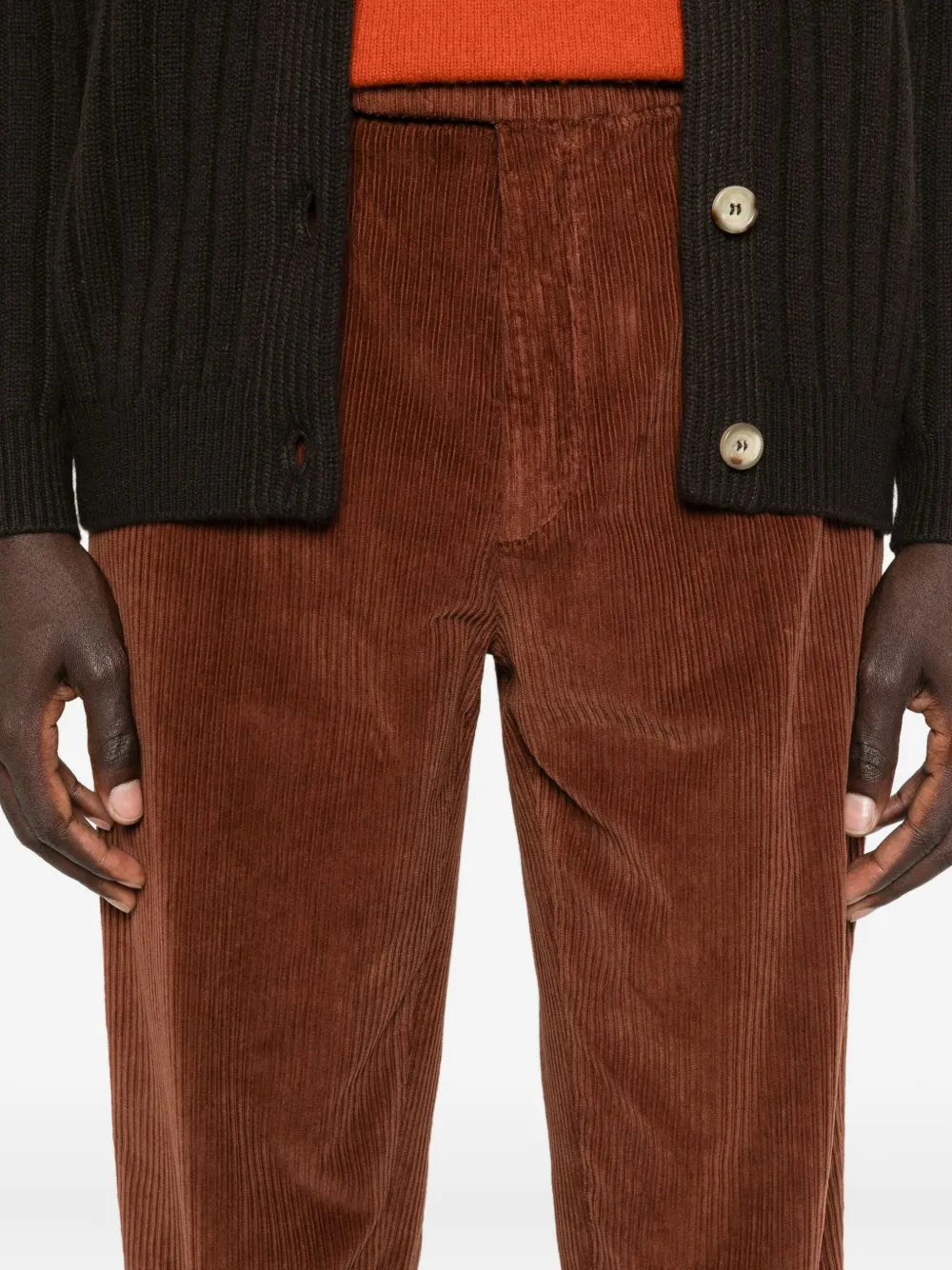 Gta Corduroy Side-pockets Trousers In Brown