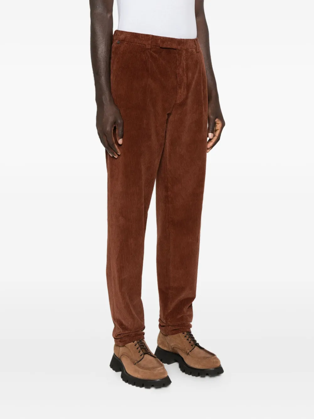 Gta Corduroy Side-pockets Trousers In Brown