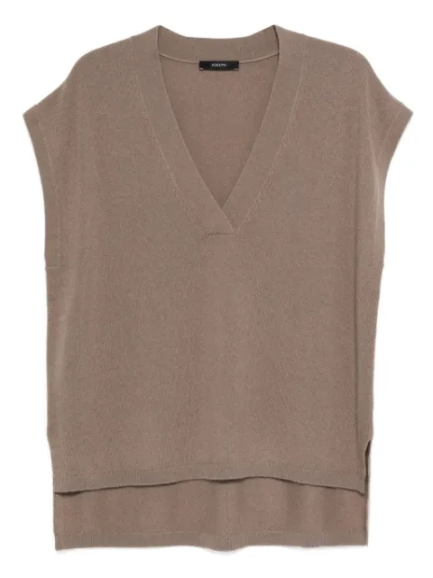 JOSEPH V-neck sleeveless sweater vest 