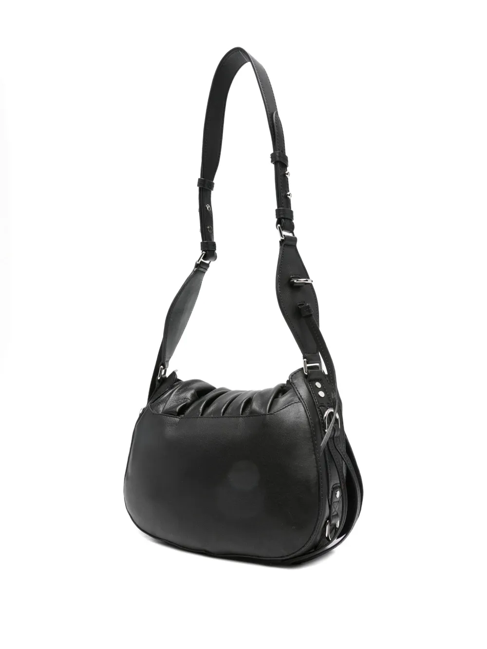 Isabel Marant Pleated-detail Drawstring Shoulder Bag In Black