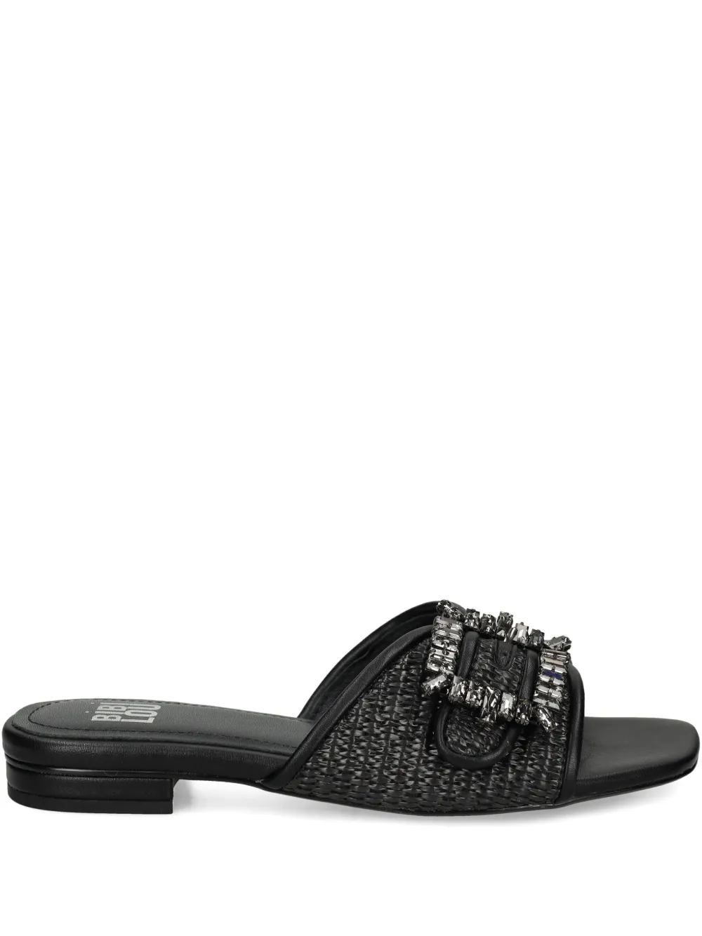 Bibi Lou woven buckle embellished sandals Black