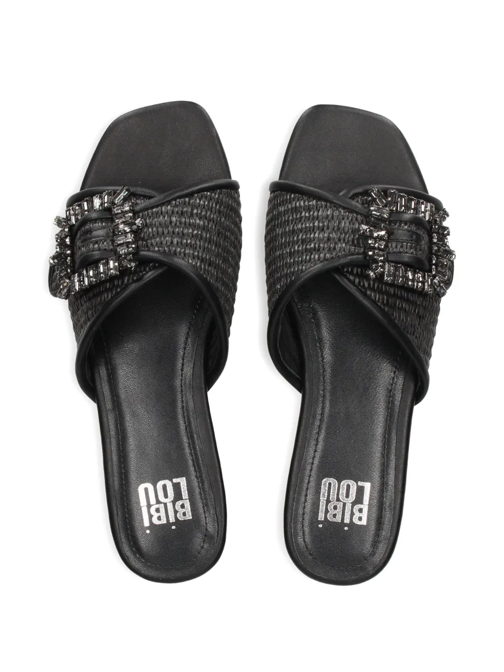 Bibi Lou woven buckle embellished sandals Black