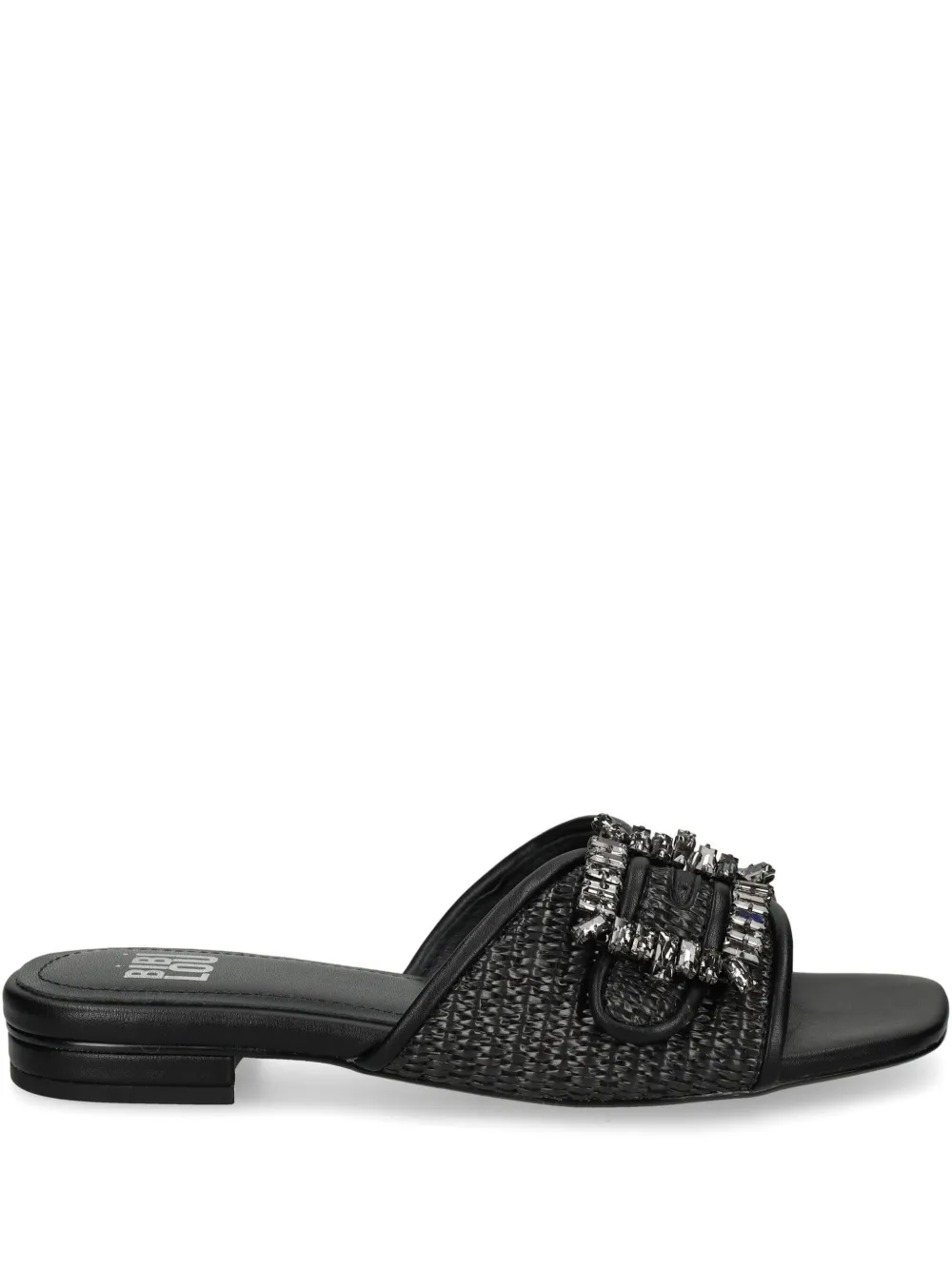 Bibi Lou woven buckle embellished sandals Black