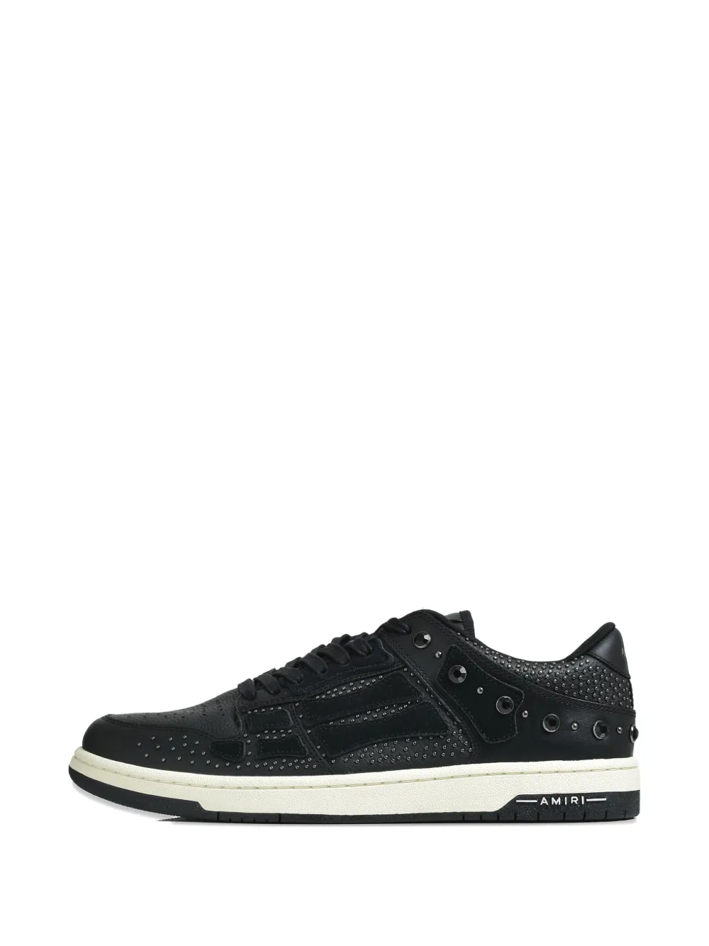 AMIRI perforated studded lace-up sneakers Black