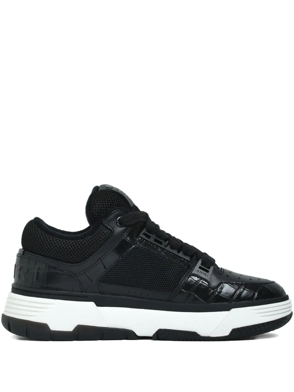 AMIRI crocodile-effect mesh lace-up sneakers - ブラック AMIRI crocodile-effect mesh lace-up sneakers - ブラック