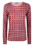 IN BED WITH YOU geometric-print wool sweater - Red