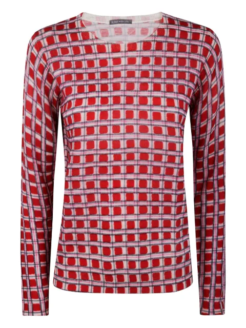 IN BED WITH YOU geometric-print wool sweater