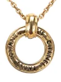 CHANEL Pre-Owned 1970-1980 Gold Plated Logo Loupe Magnifying Glass Pendant Necklace costume necklace