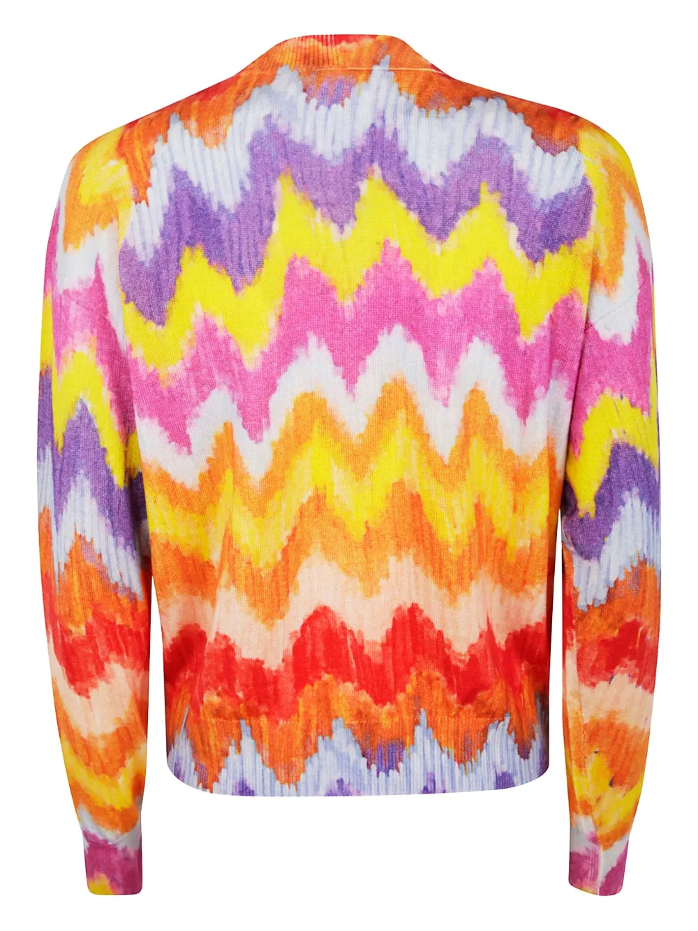 In Bed With You Abstract-print Wool Cardigan In Multi