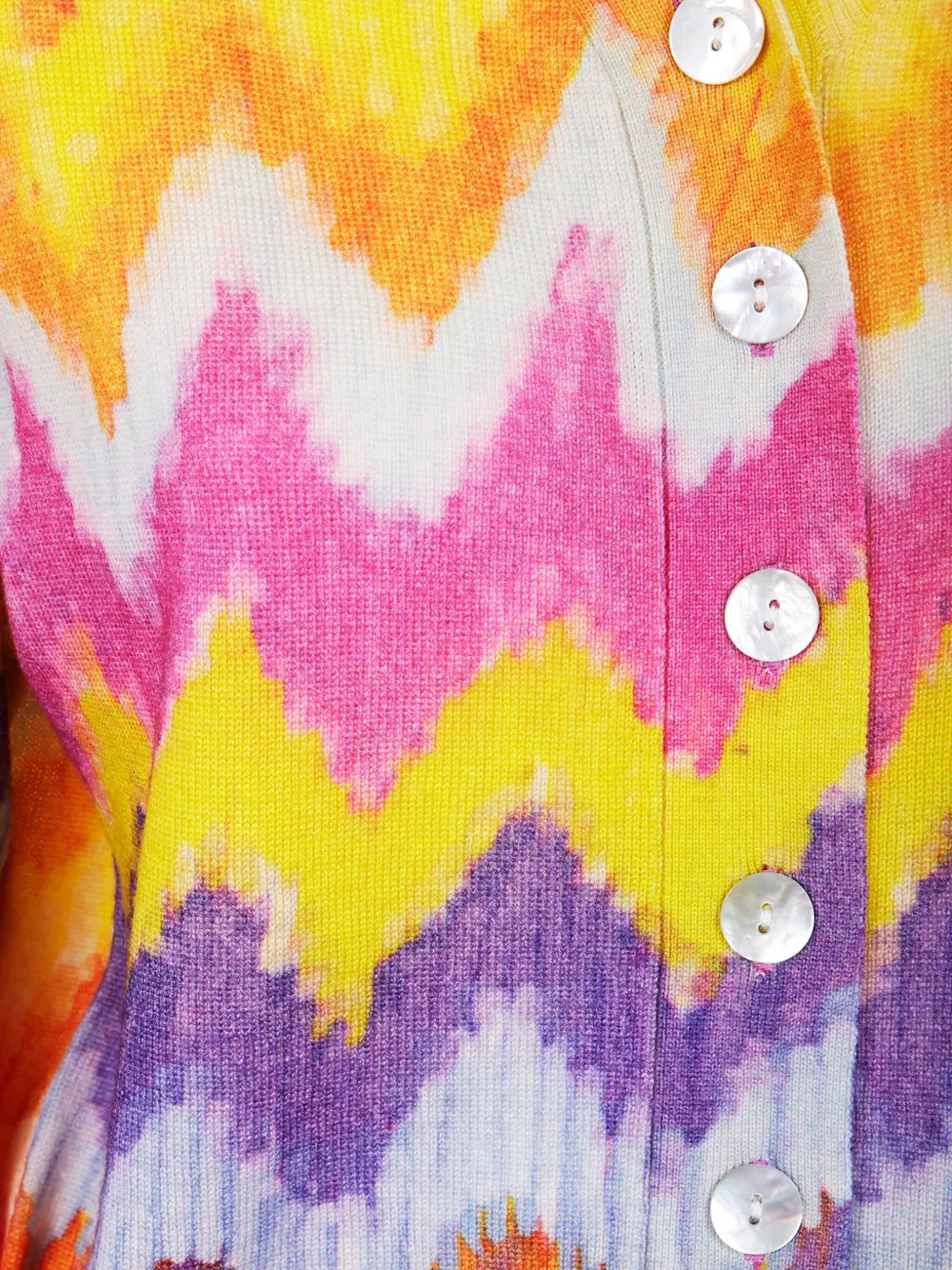 In Bed With You Abstract-print Wool Cardigan In Multi