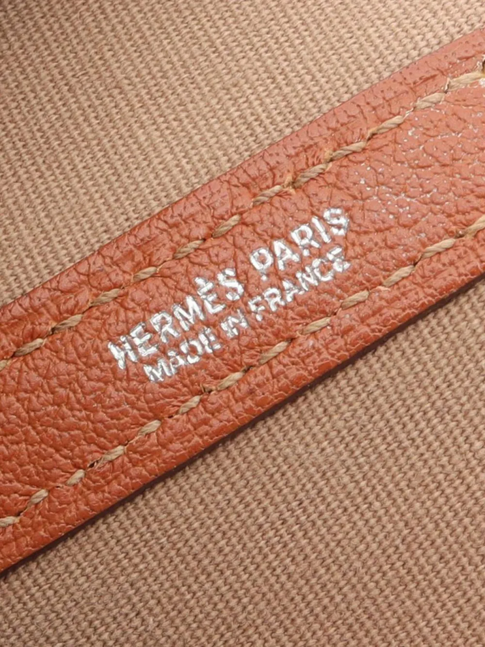 Pre-owned Hermes 2006 Toile And Negonda Garden Party 36 Tote Bag In Orange
