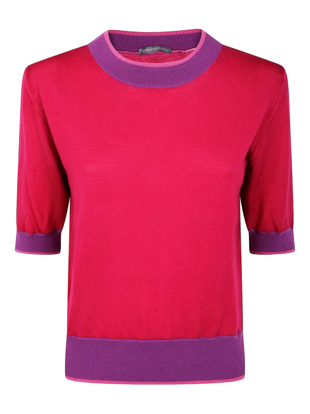 In Bed With You Round Neck Short Sleeves Top In Pink