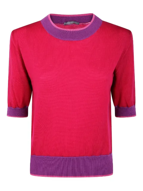 IN BED WITH YOU contrasting-trim jumper