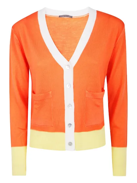 IN BED WITH YOU contrast-trim wool cardigan