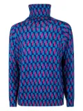 IN BED WITH YOU geometric-pattern jumper - Blue
