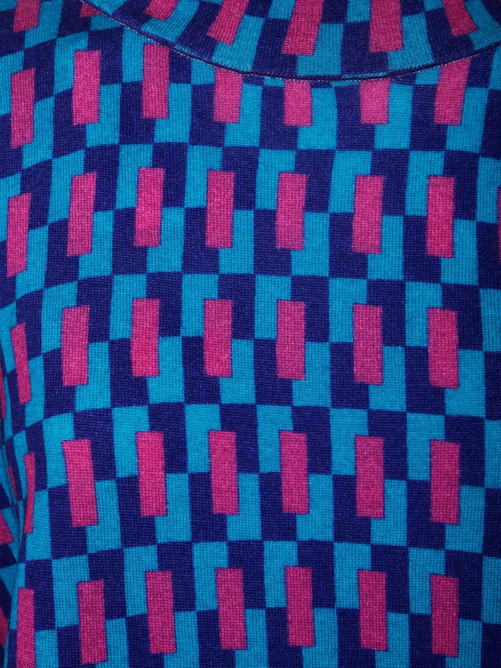 In Bed With You Geometric-pattern Jumper In Black