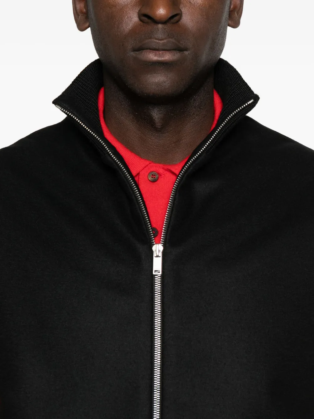 Jil Sander ハイネック ジップベスト | ブラック | FARFETCH JP