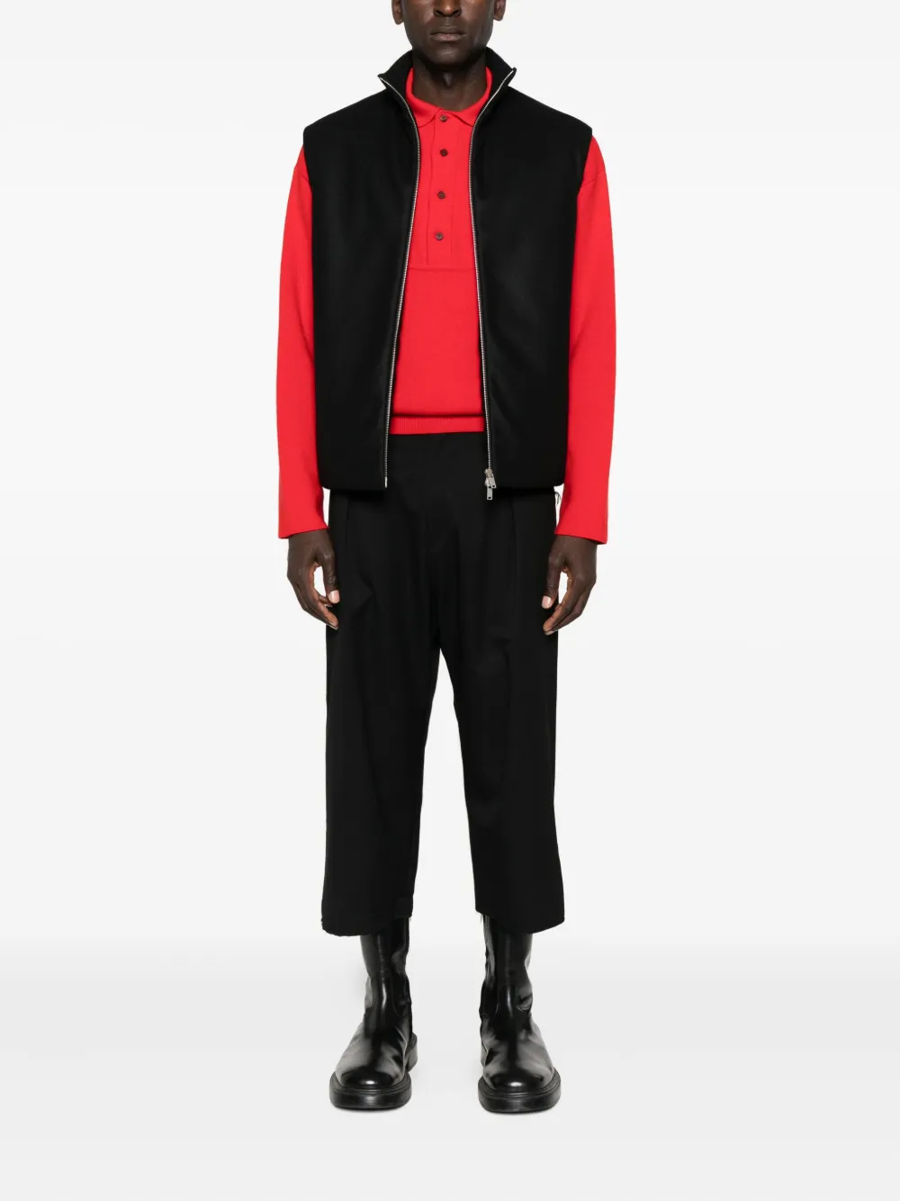 Jil Sander high-neck zip-front vest | Waistcoats & Gilets | Image 2