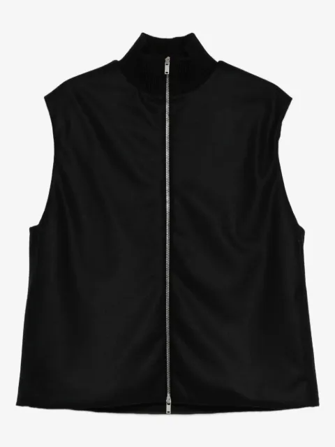 Jil Sander Gilet con zip a collo alto