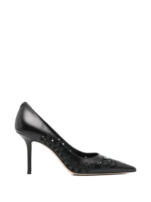 Jimmy Choo Melva Dorsay 50mm レザーパンプス | ブラック | FARFETCH JP