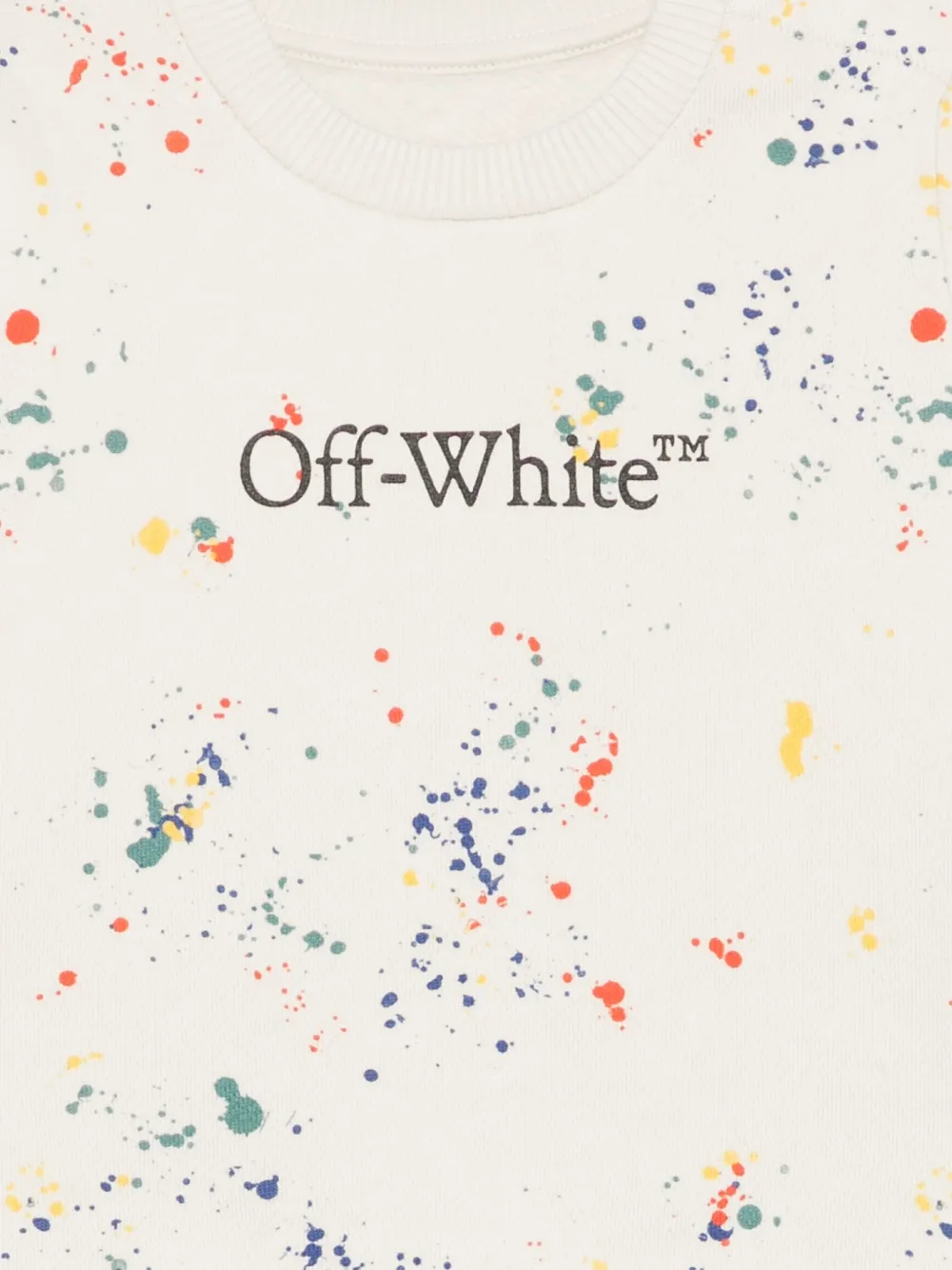 Off-white Paint-splatter Sweatshirt In Neutral