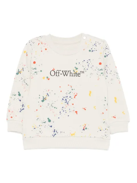 Off-White Kids Moletom com efeito de respingos de tinta