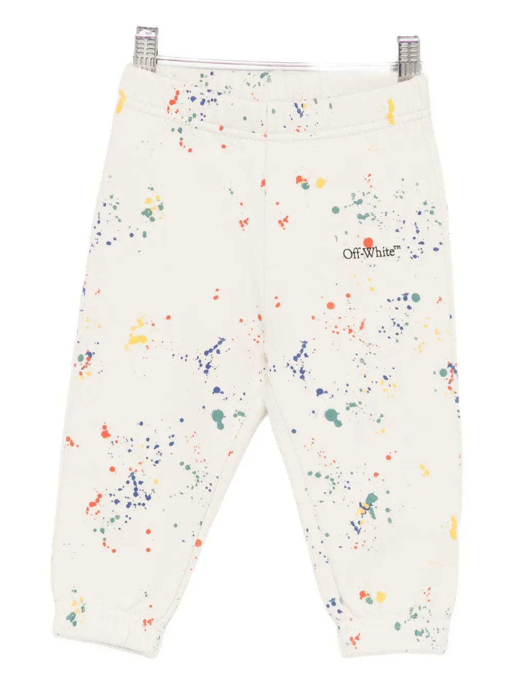 Off-White Kids بنطال بتأثير رذاذ الطلاء | أبيض | Image 1